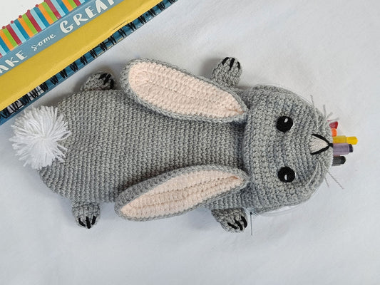 Rabbit Crochet Pencil Case