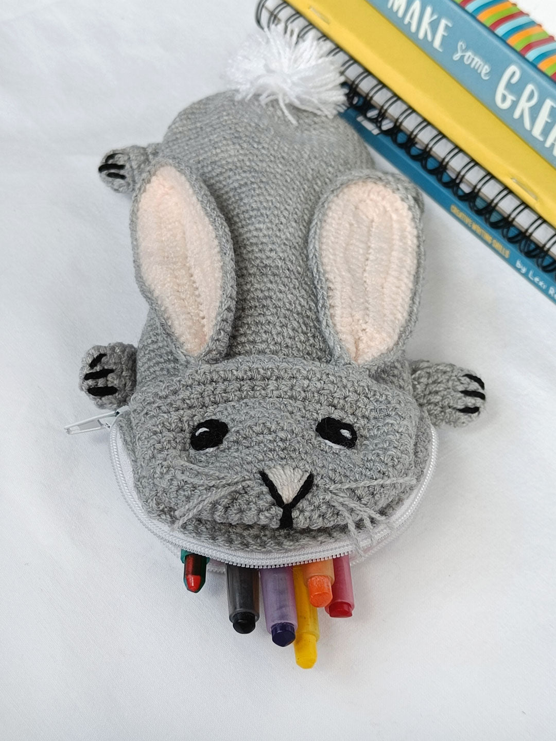 Rabbit Crochet Pencil Case