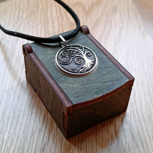 Swirly Tree, 925 Sterling Silver Pendant Necklace with Keepsake Box