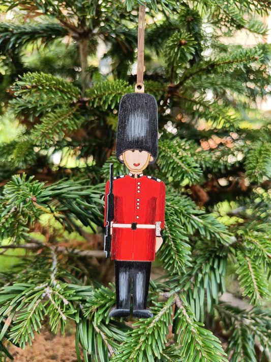 Hand Painted Wooden Royal Palace Guard Christmas Tree Ornament