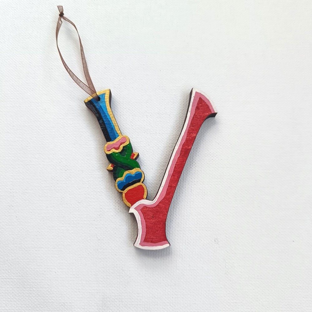 Latin Alphabet Hand Painted Decorative Letters