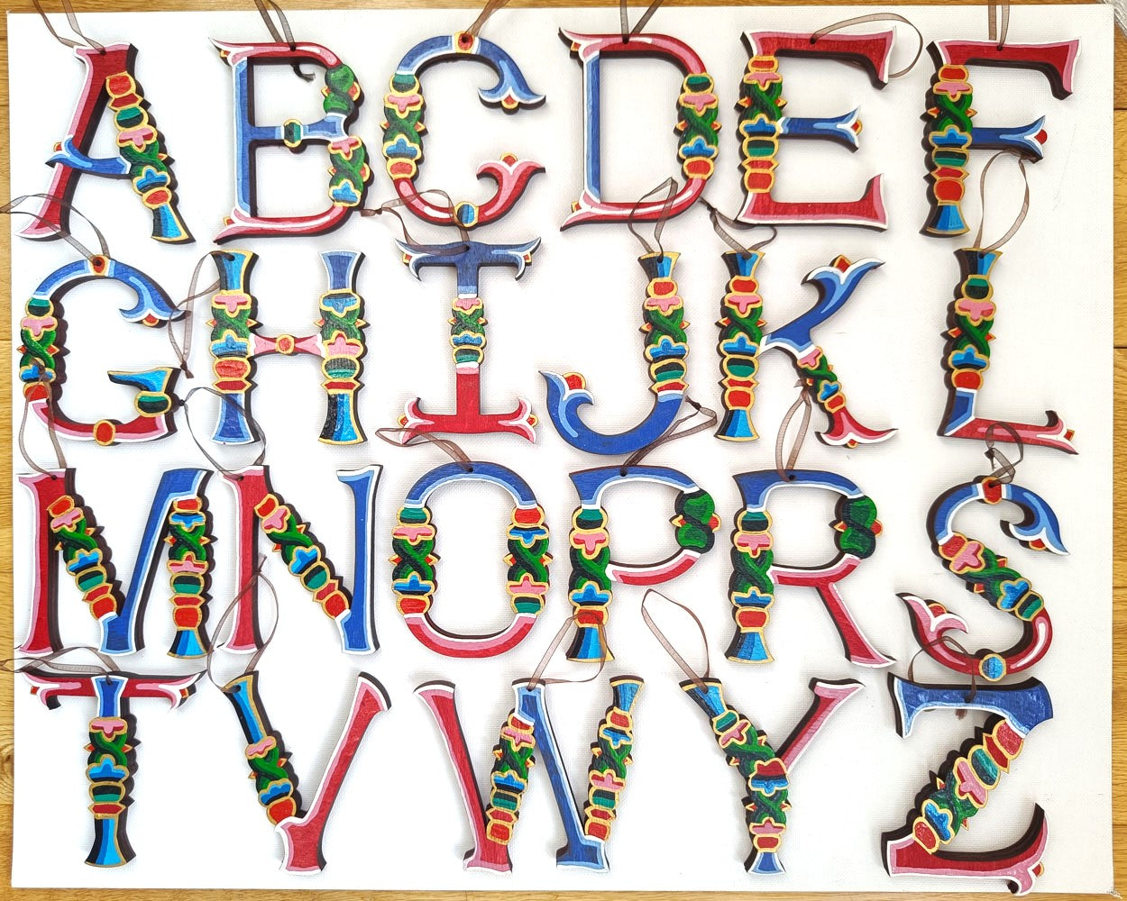 Latin Alphabet Hand Painted Decorative Letters