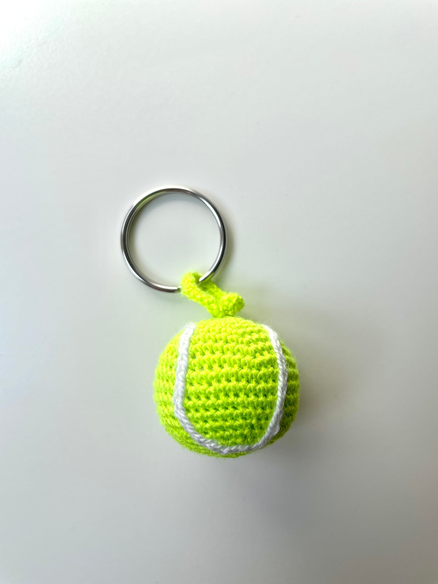 Tennis Ball Crochet Keyring Accessory