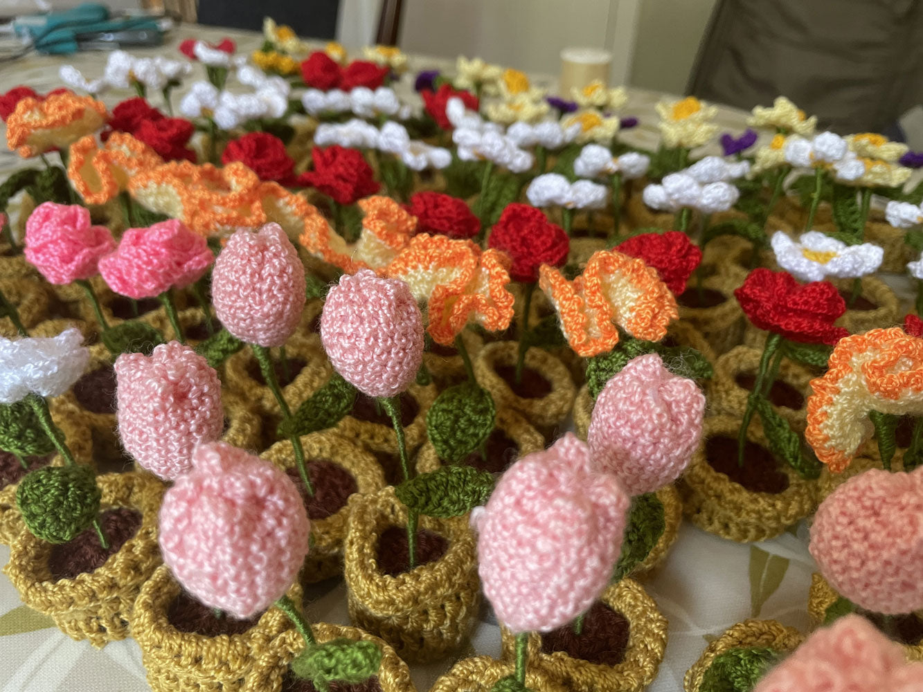 Mini Crochet Flowerpots