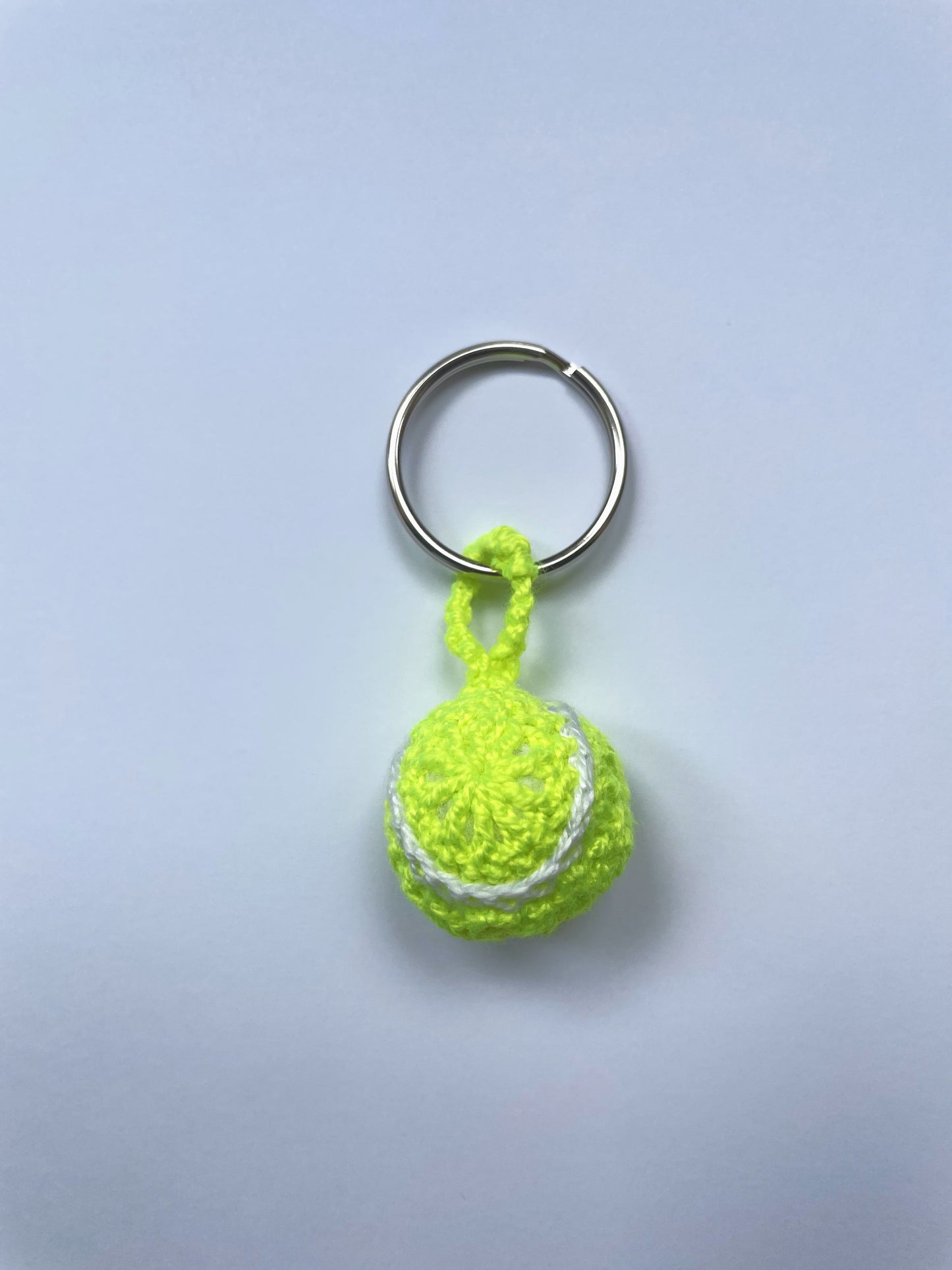 Tennis Ball Crochet Keyring Accessory
