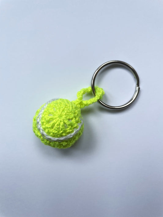 Tennis Ball Crochet Keyring Accessory