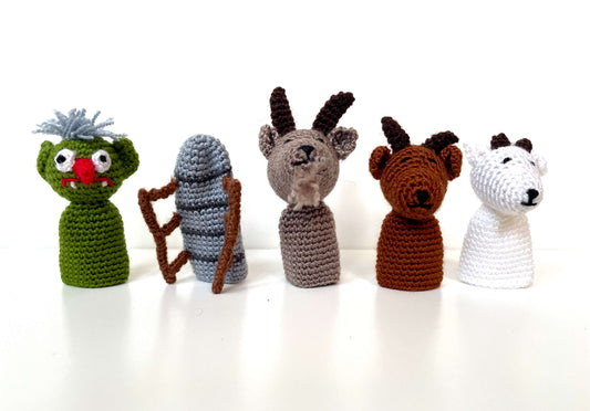 Three Billy Goats Gruff Finger Puppet Set