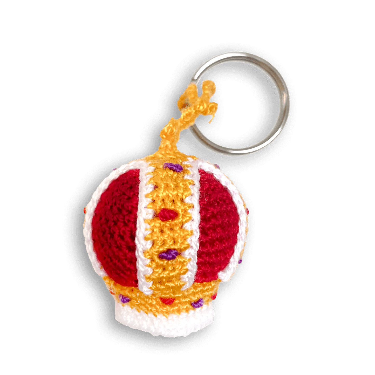 Royal Crown Crocheted Keyring Accessory