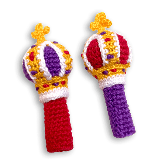 Royal Crown Crochet Pencil Toppers