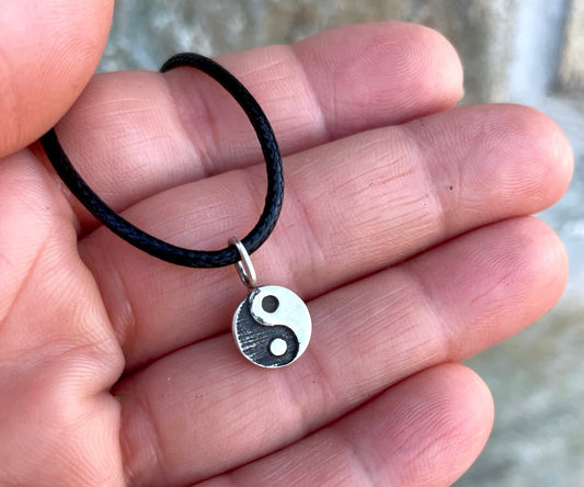 Yin Yang 925 Sterling Silver Pendant Necklace