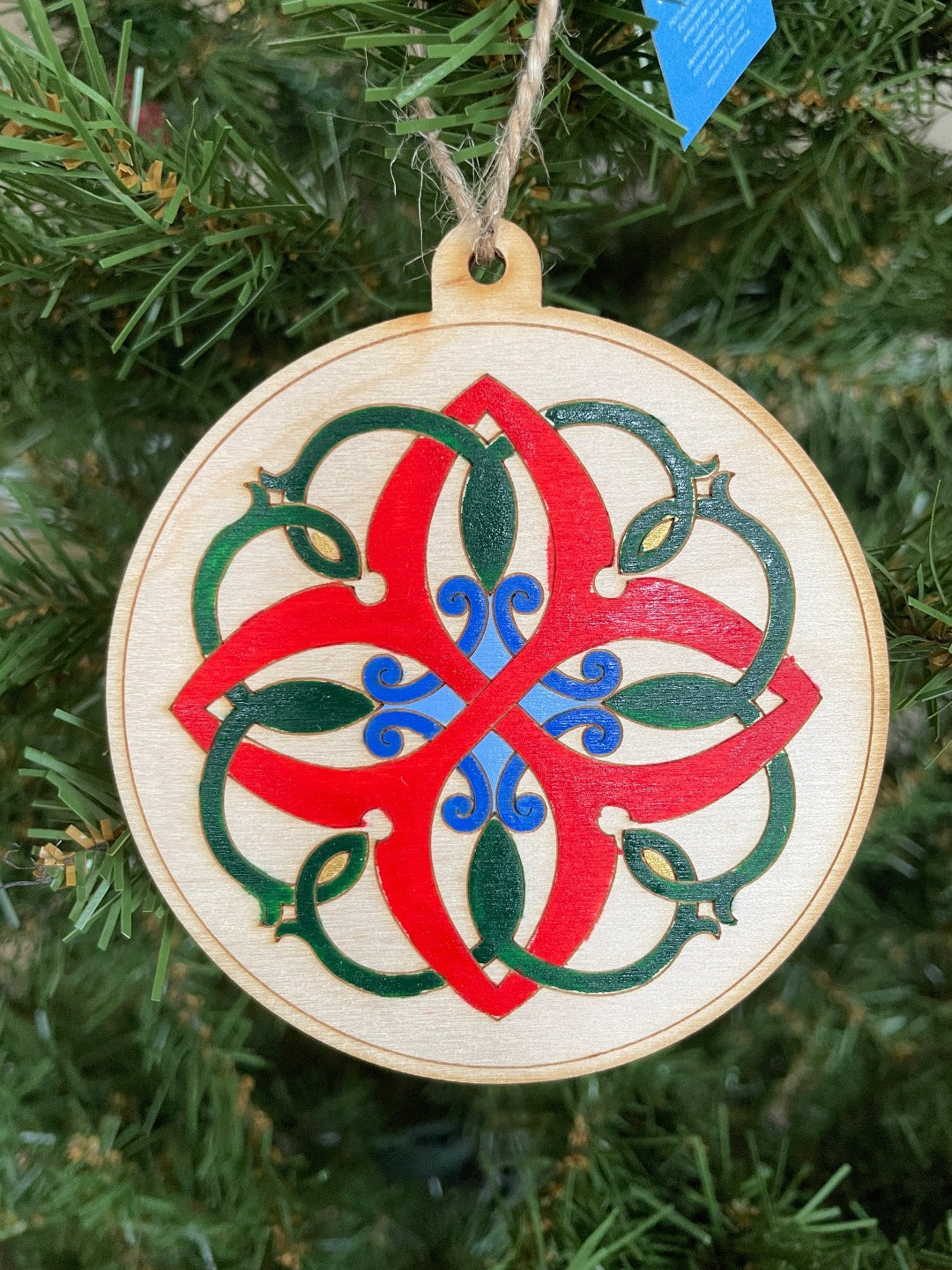 Set of Hand Painted Armenian Rosette Ornaments