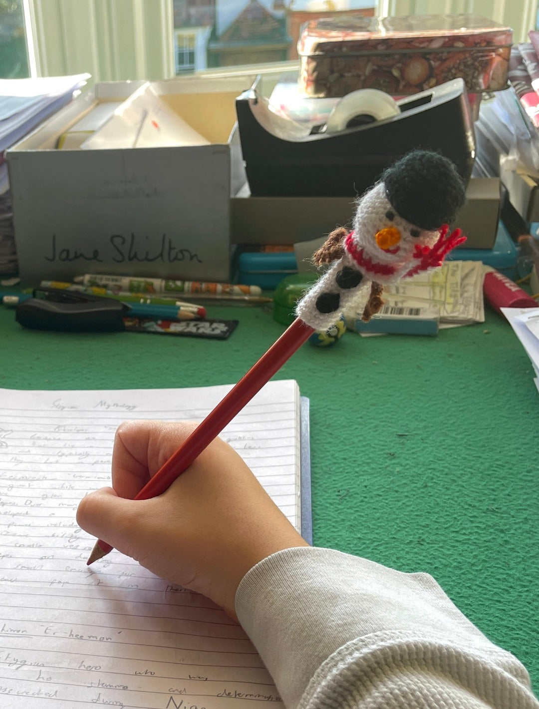 Snowman and Santa Mouse Pencil Toppers