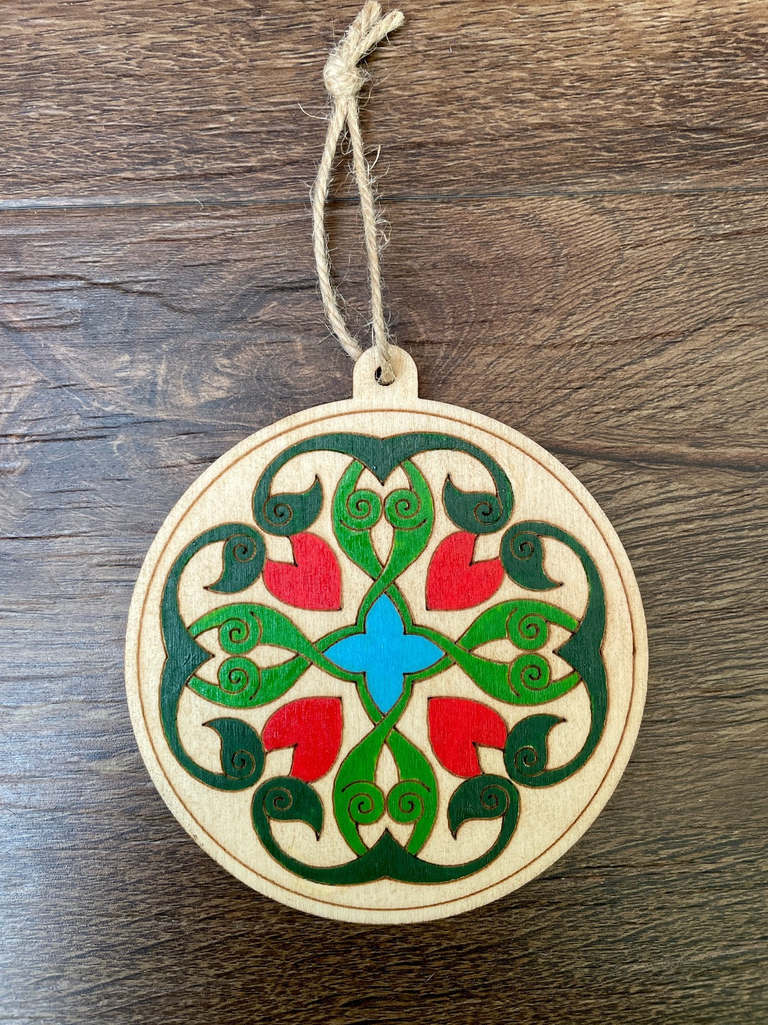 Set of Hand Painted Armenian Rosette Ornaments