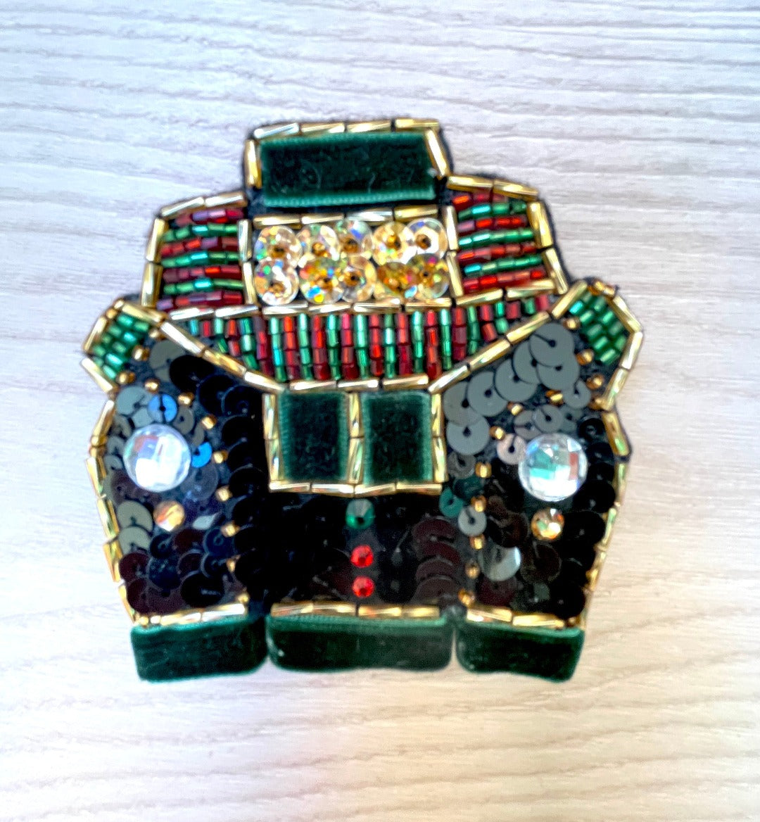 London Taxi Versatile Tree Ornament or Holiday Brooch