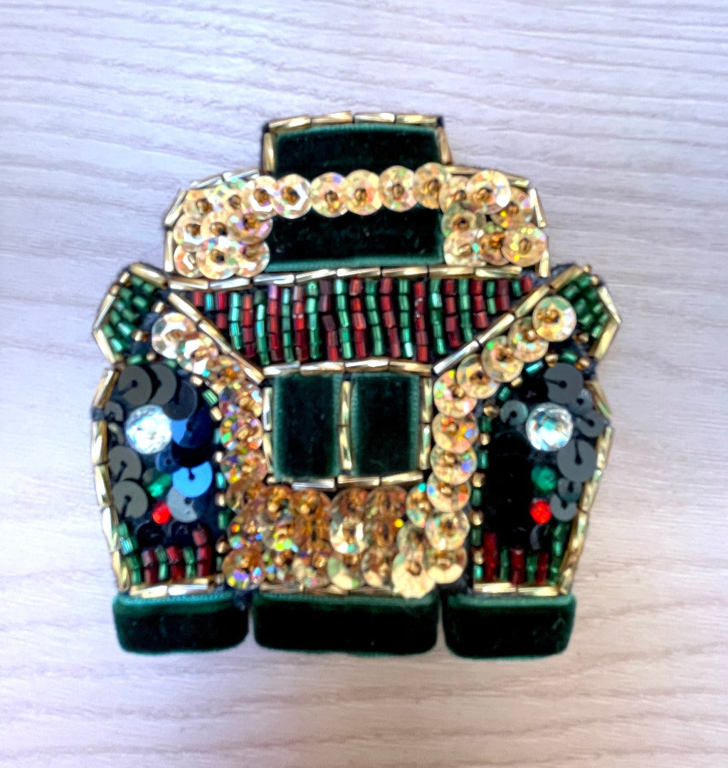London Taxi Versatile Tree Ornament or Holiday Brooch