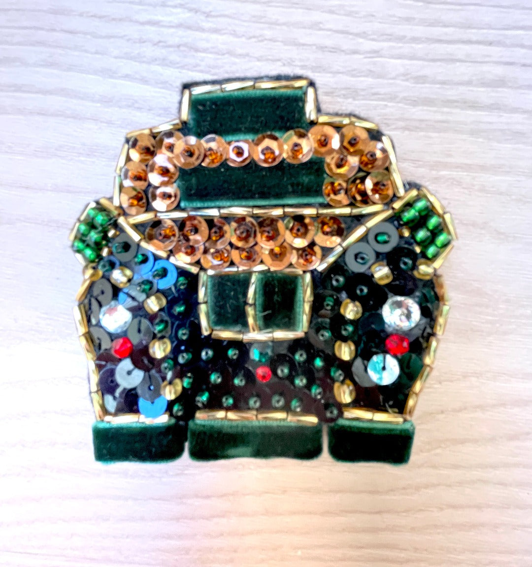 London Taxi Versatile Tree Ornament or Holiday Brooch