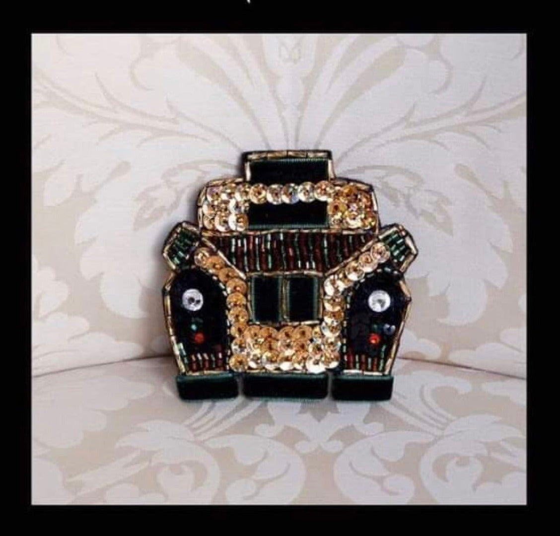 London Taxi Versatile Tree Ornament or Holiday Brooch