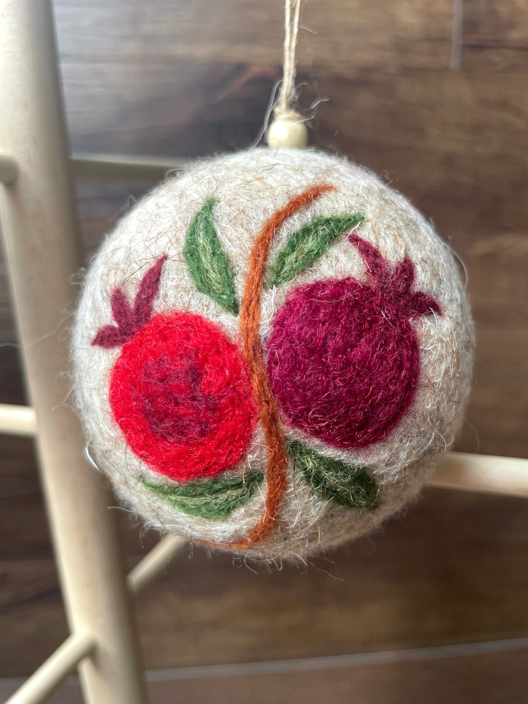 Pomegranate Swirl and Duo Felt Baubles