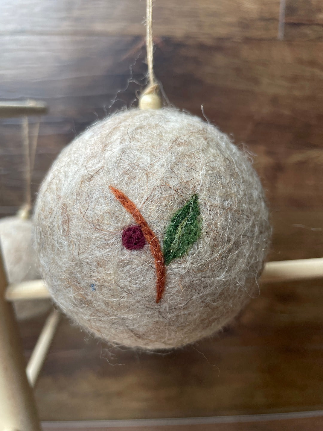 Pomegranate Swirl and Duo Felt Baubles
