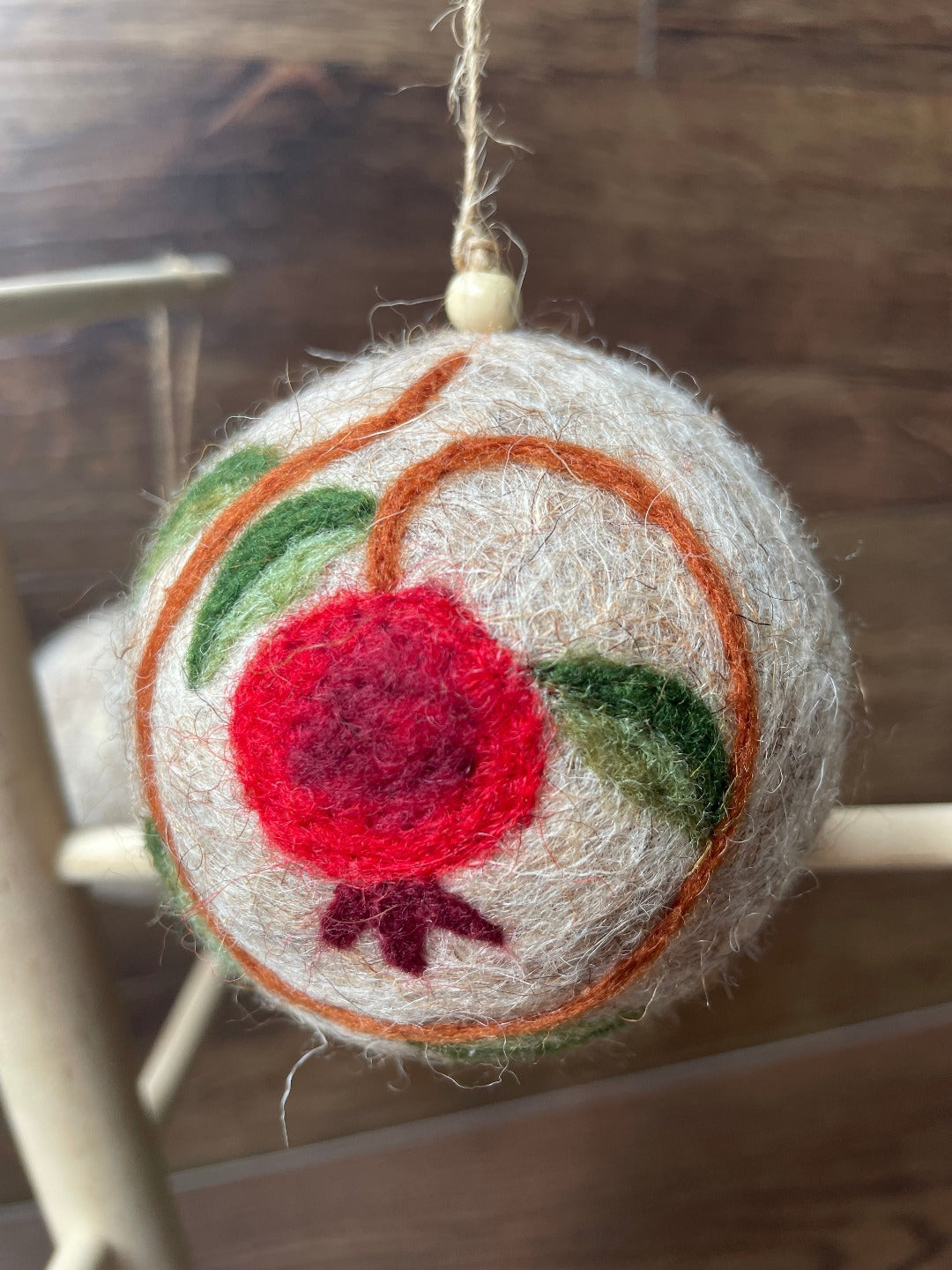 Pomegranate Swirl and Duo Felt Baubles