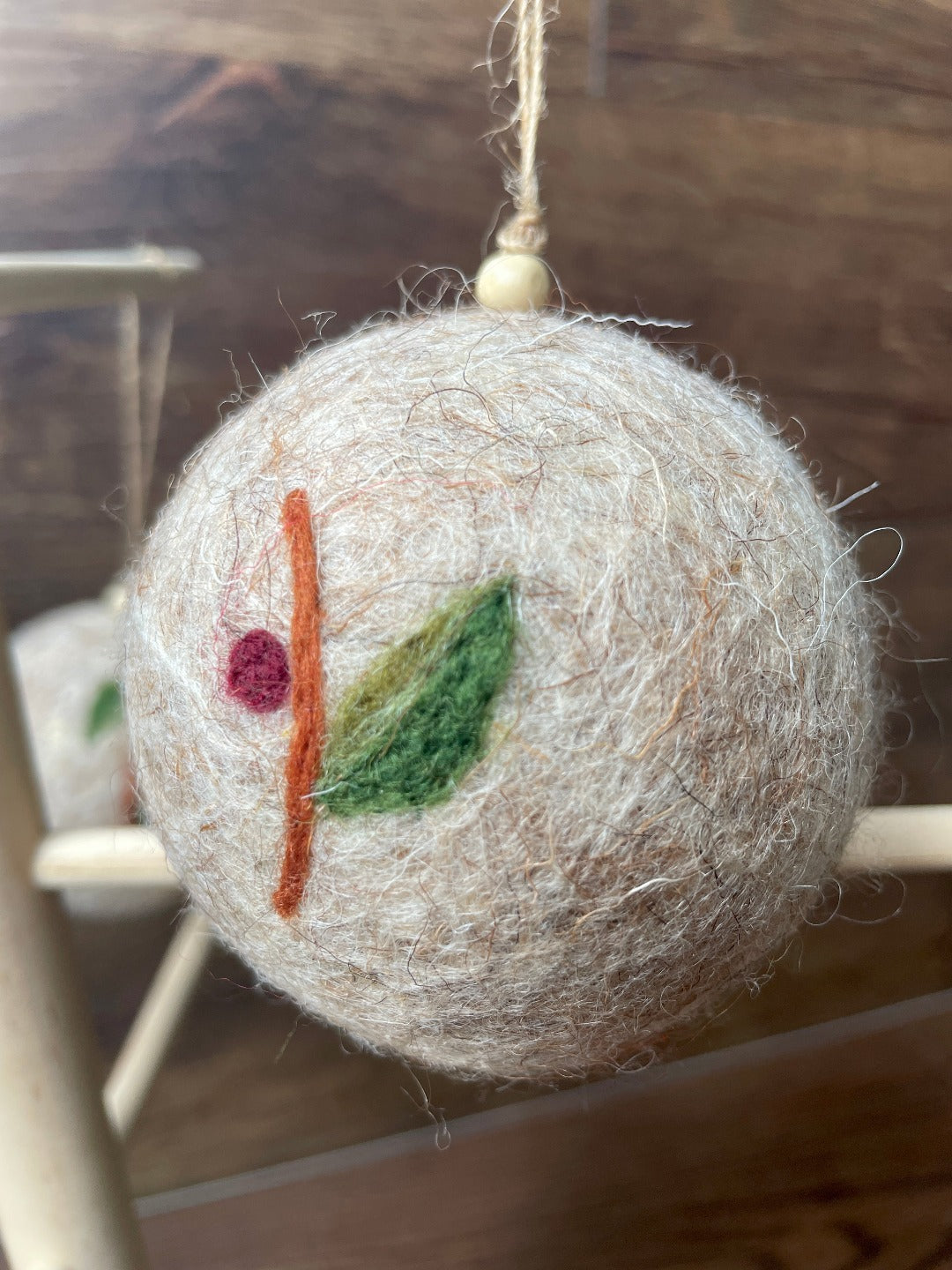 Pomegranate Swirl and Duo Felt Baubles