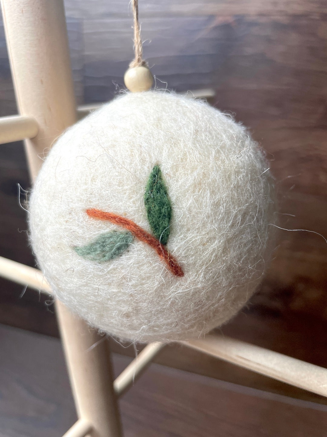 Arts & Crafts Floral Creme Felt Baubles