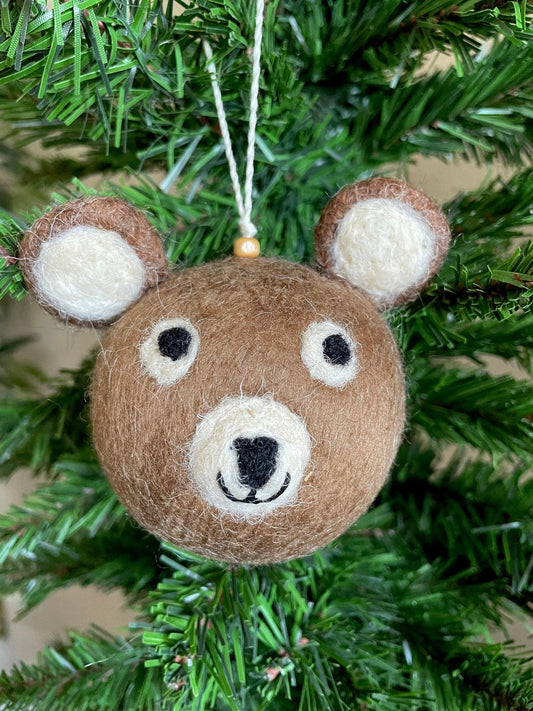 Santa, Reindeer, Baby Reindeer, Snowman and Bear Felt Baubles