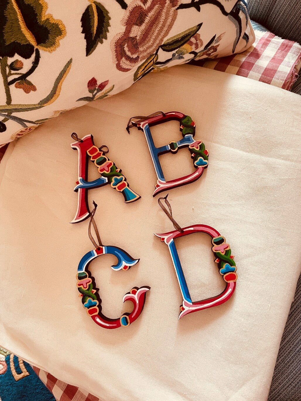Latin Alphabet Hand Painted Decorative Letters