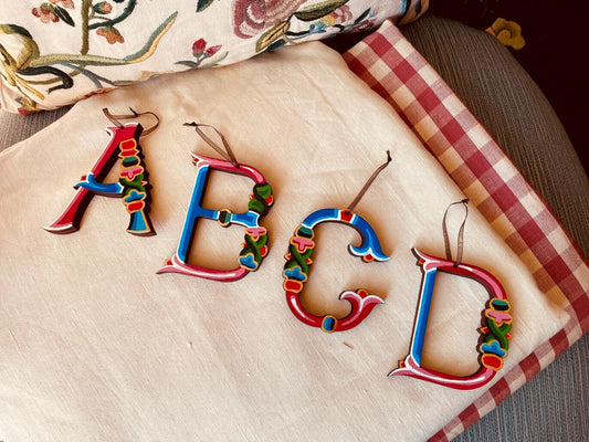 Latin Alphabet Hand Painted Decorative Letters