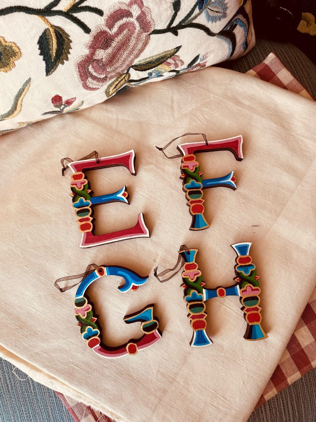 Latin Alphabet Hand Painted Decorative Letters