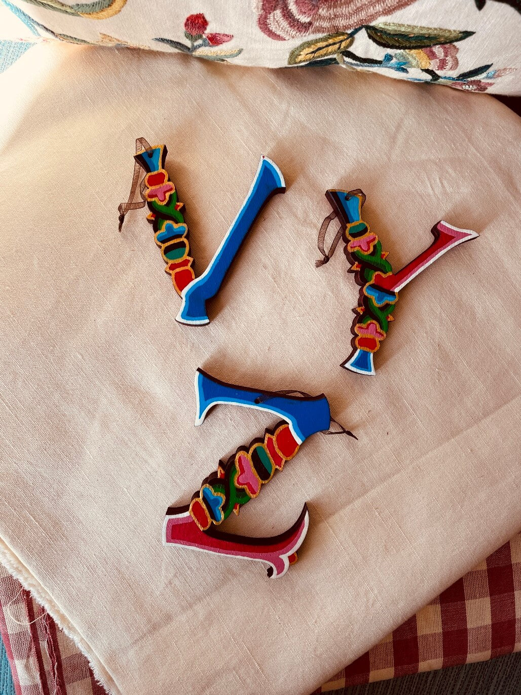 Latin Alphabet Hand Painted Decorative Letters