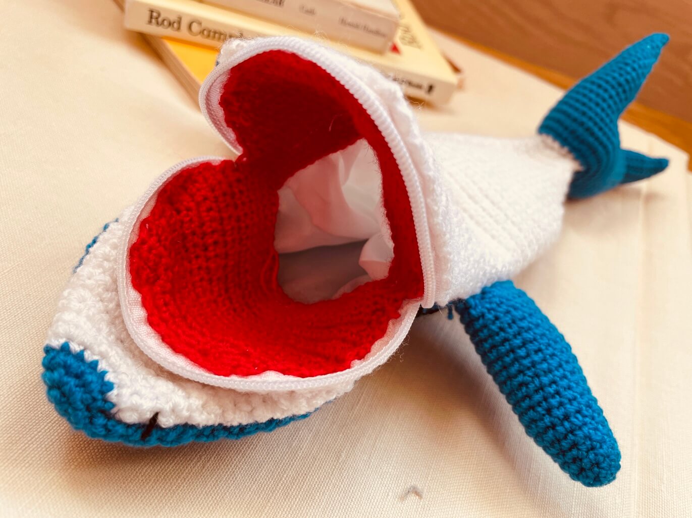 Shark Crocheted Pencil Case