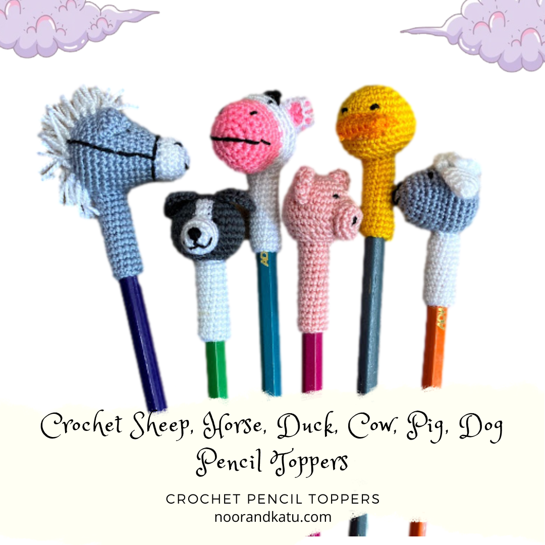 Farm Animals Pencil Toppers