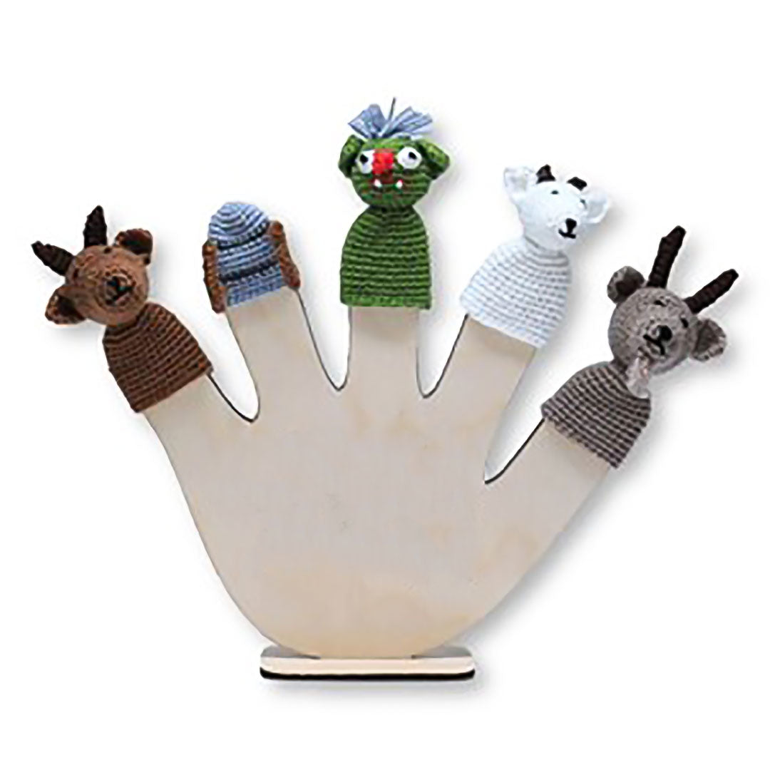 Three Billy Goats Gruff Finger Puppet Set