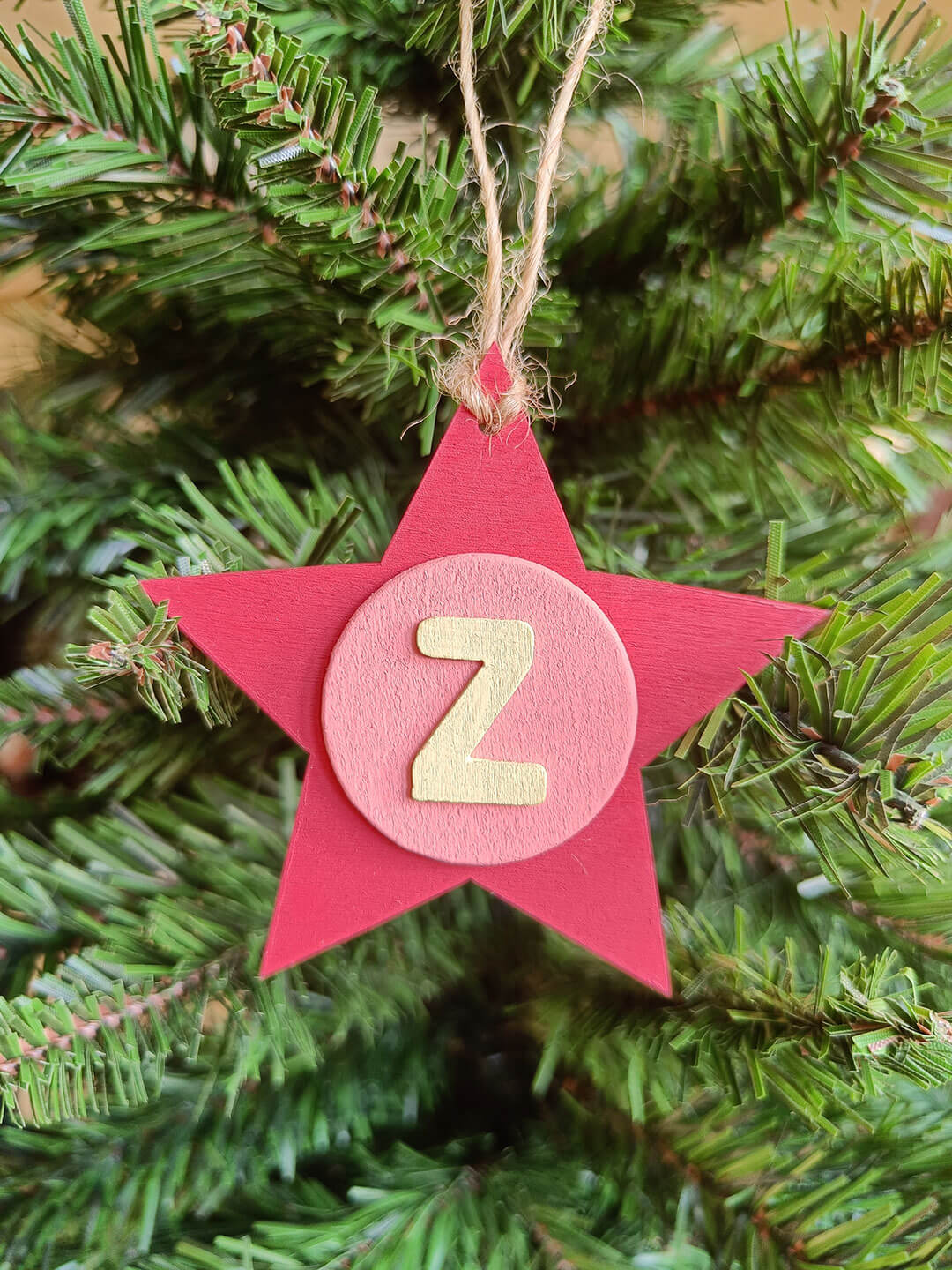 Latin Alphabet Stars Hand Painted Decorative Ornaments or Gift Tags