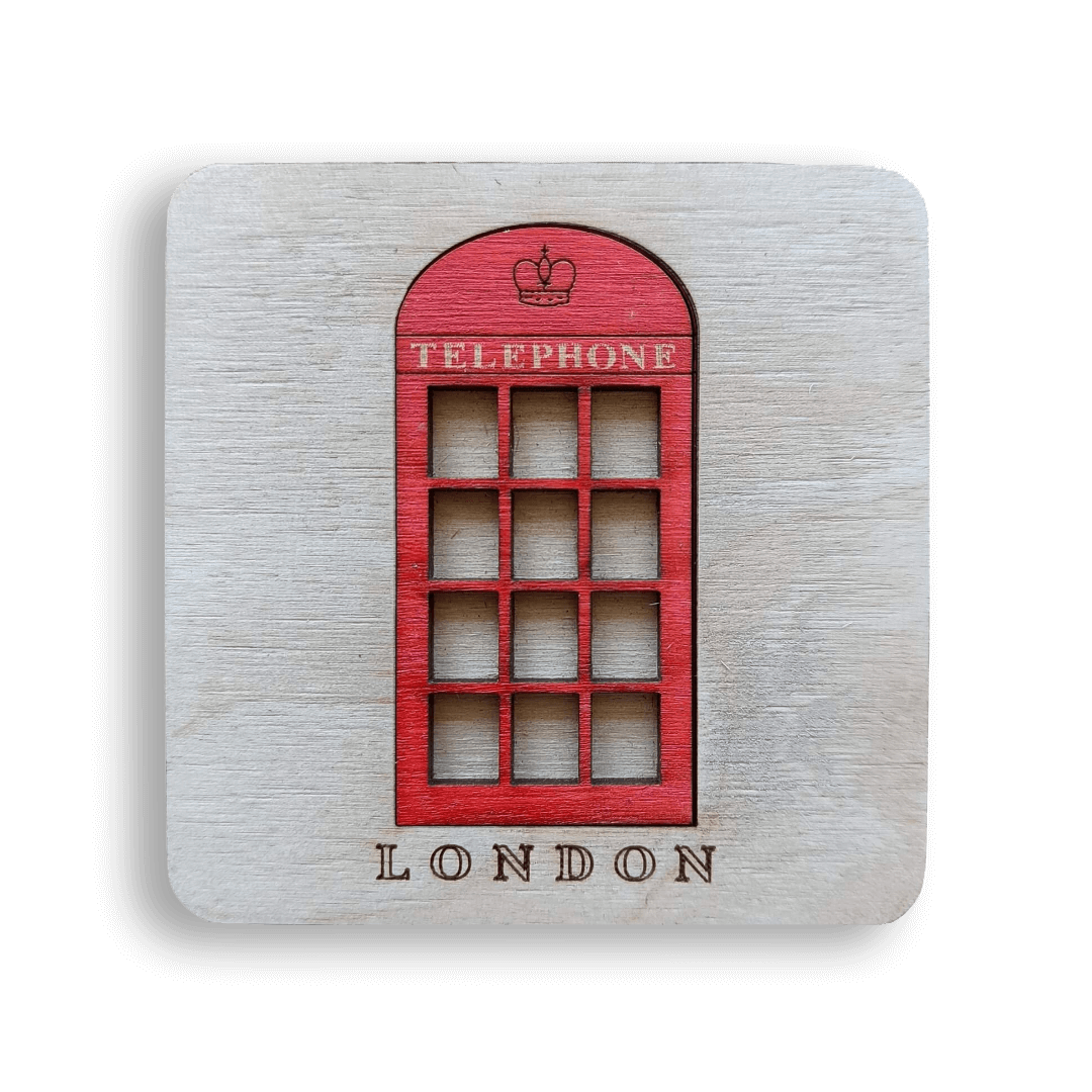 Traditional British Telephone Box Coaster