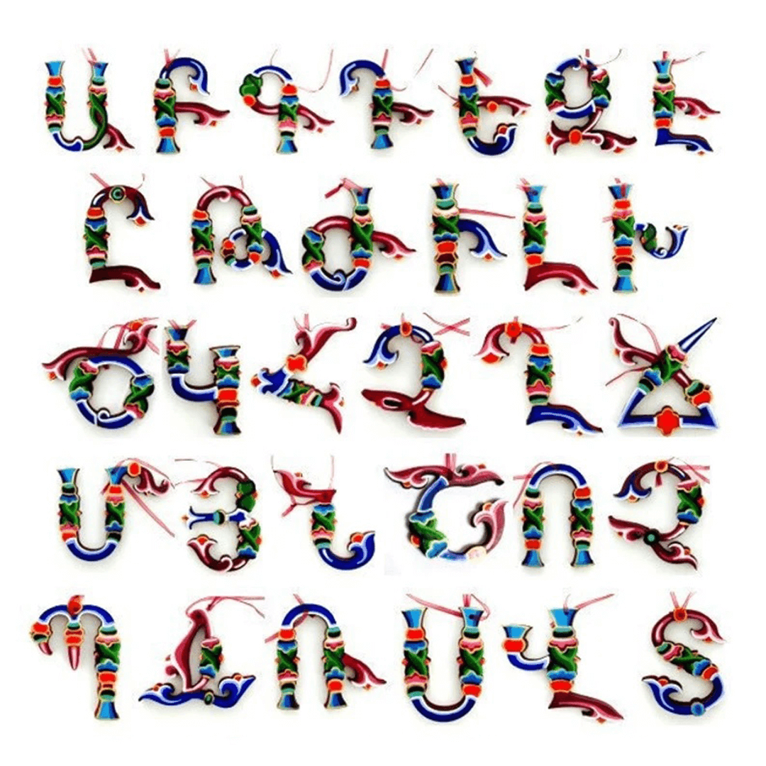 Armenian Alphabet Hand Painted Decorative Letters