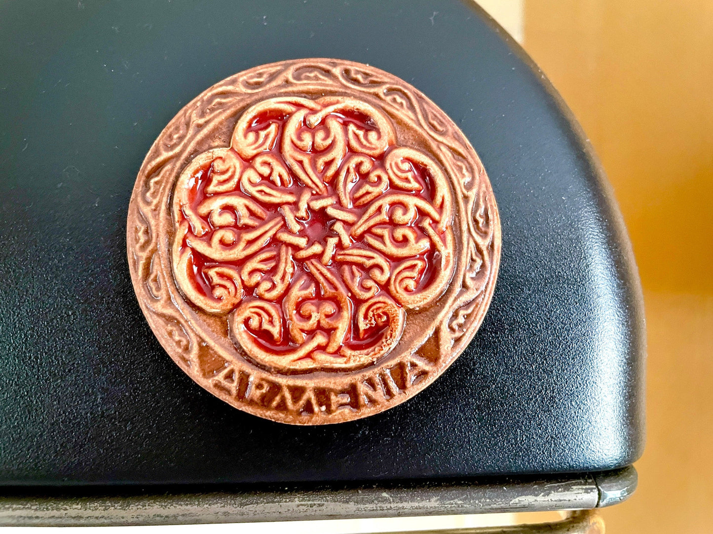 Ceramic Armenia Pomegranate, Tree of Life, and Eternity Magnets