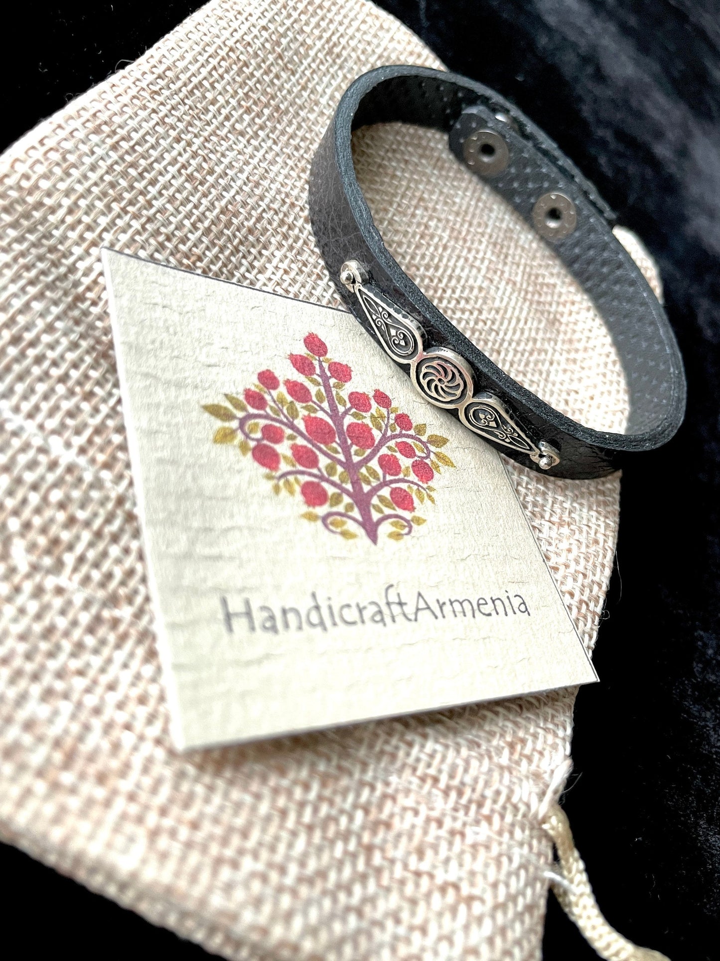 Eternal Wings 925 Sterling Silver & Leather Bracelet