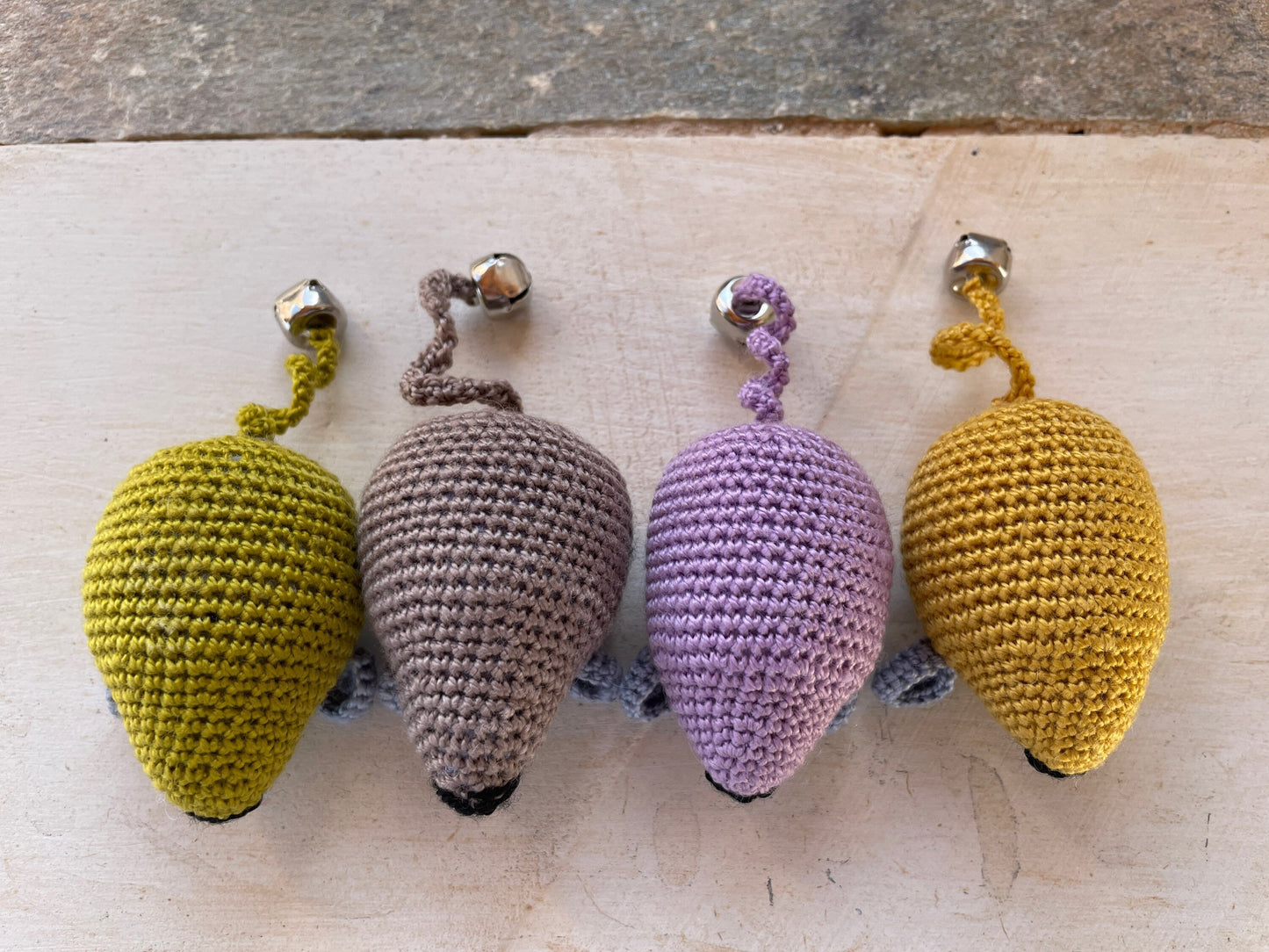 Crochet Catnip Mouse Toy - 4 colours!