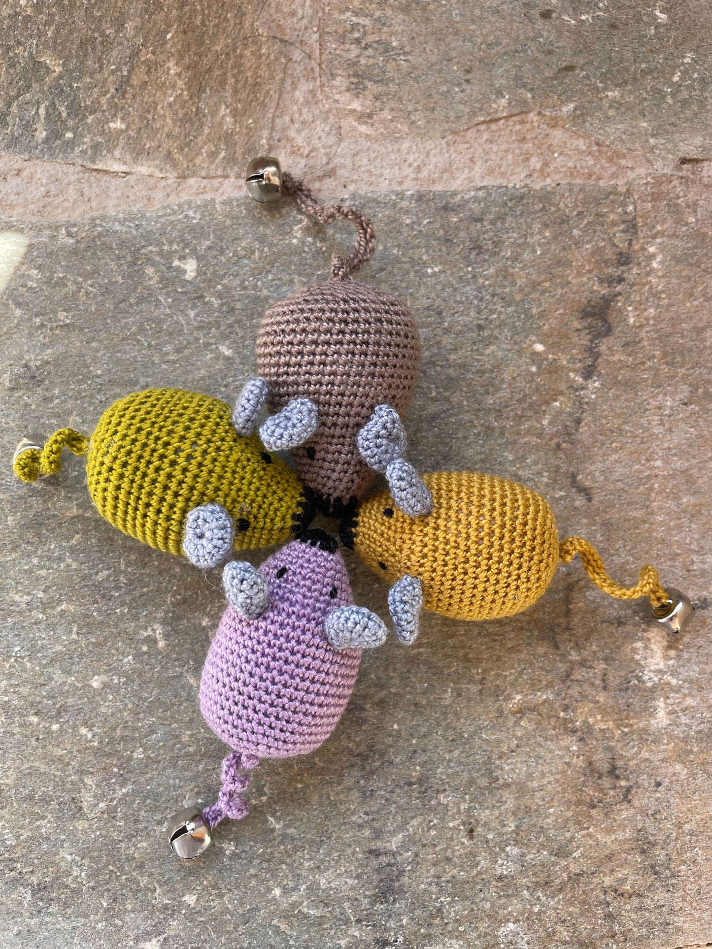 Crochet Catnip Mouse Toy - 4 colours!