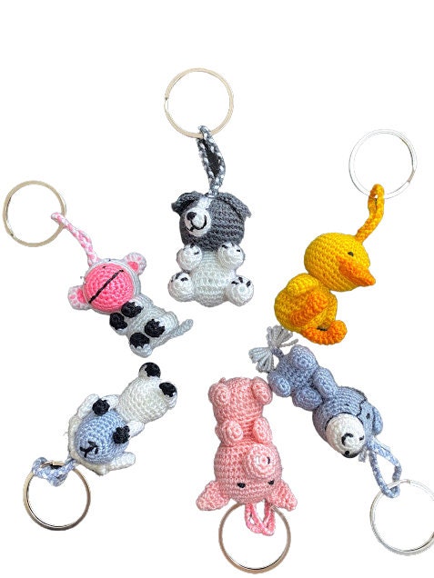 Mini-Crochet (Amigurumi) Farm Animals Keyring Accessory
