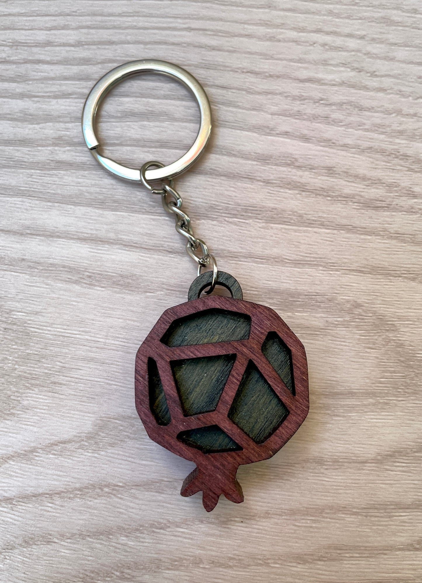 Double Sided Pomegranate Keychain Accessory