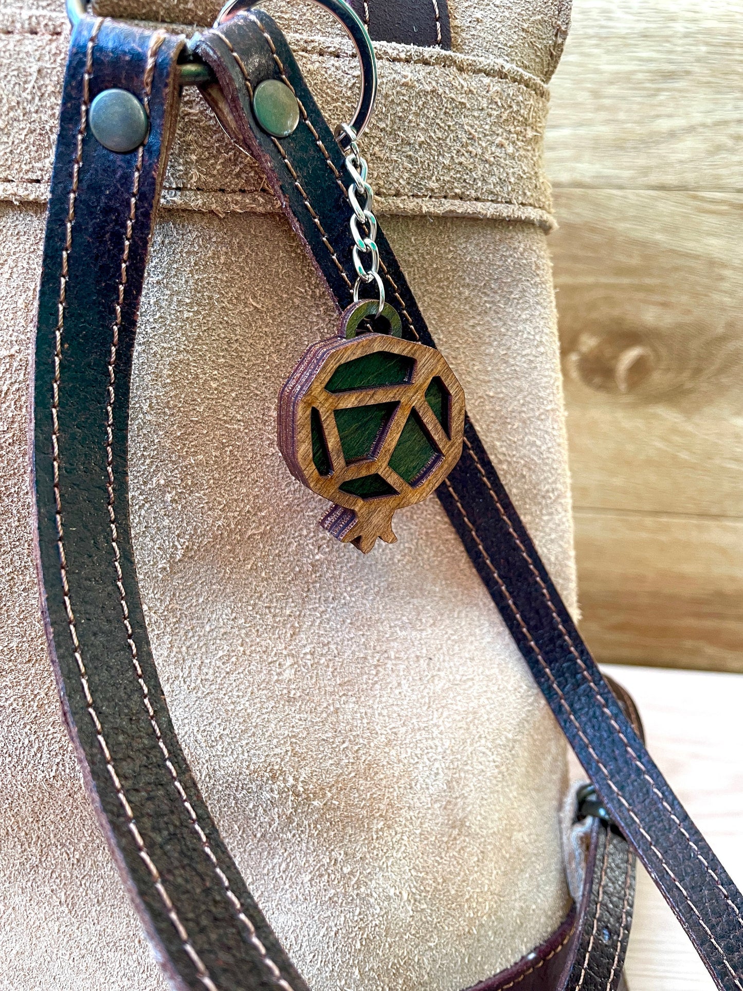 Double Sided Pomegranate Keychain Accessory