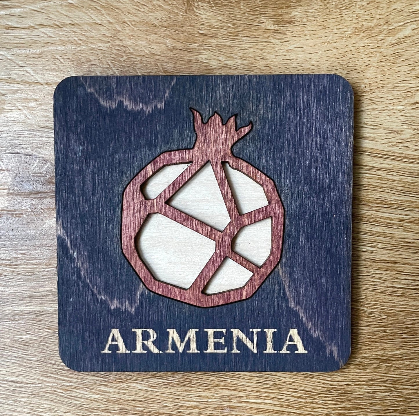 Geometric Pomegranate Coaster