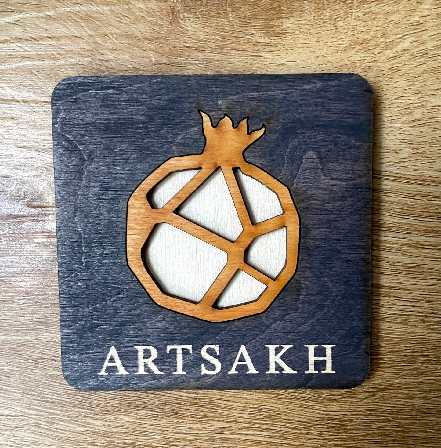 Geometric Pomegranate Coaster