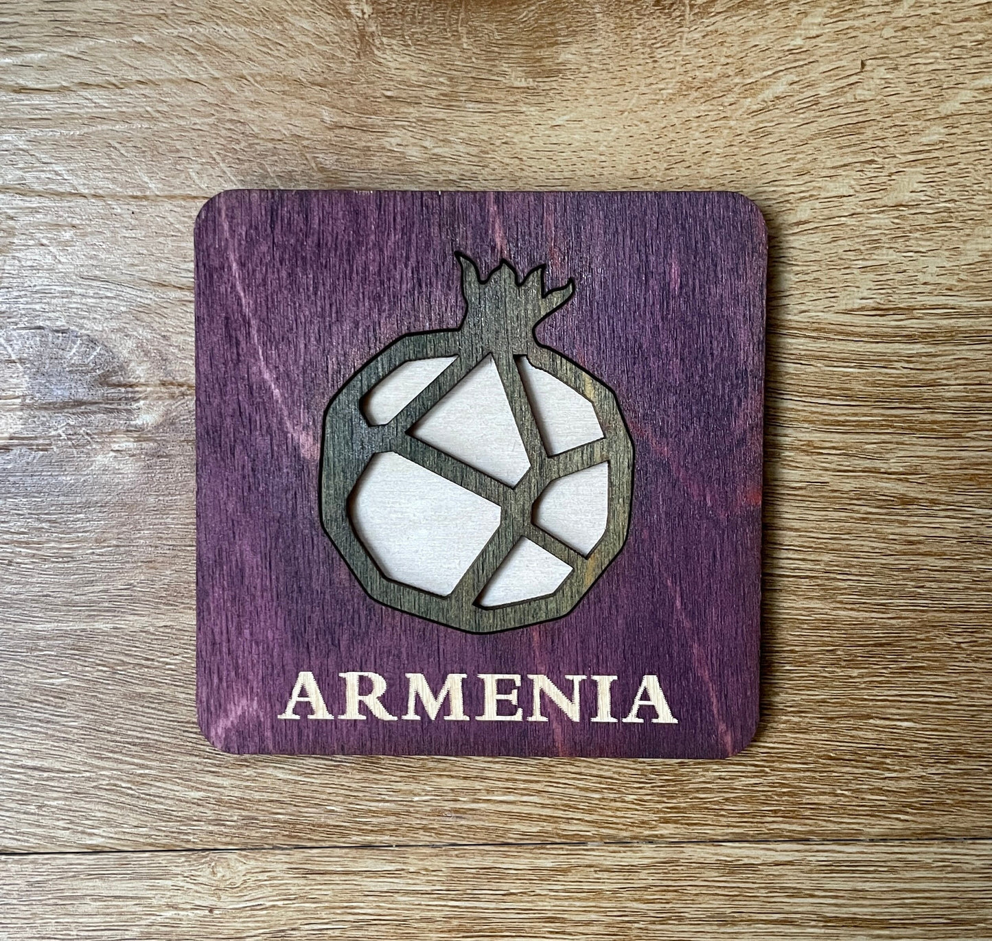 Geometric Pomegranate Coaster