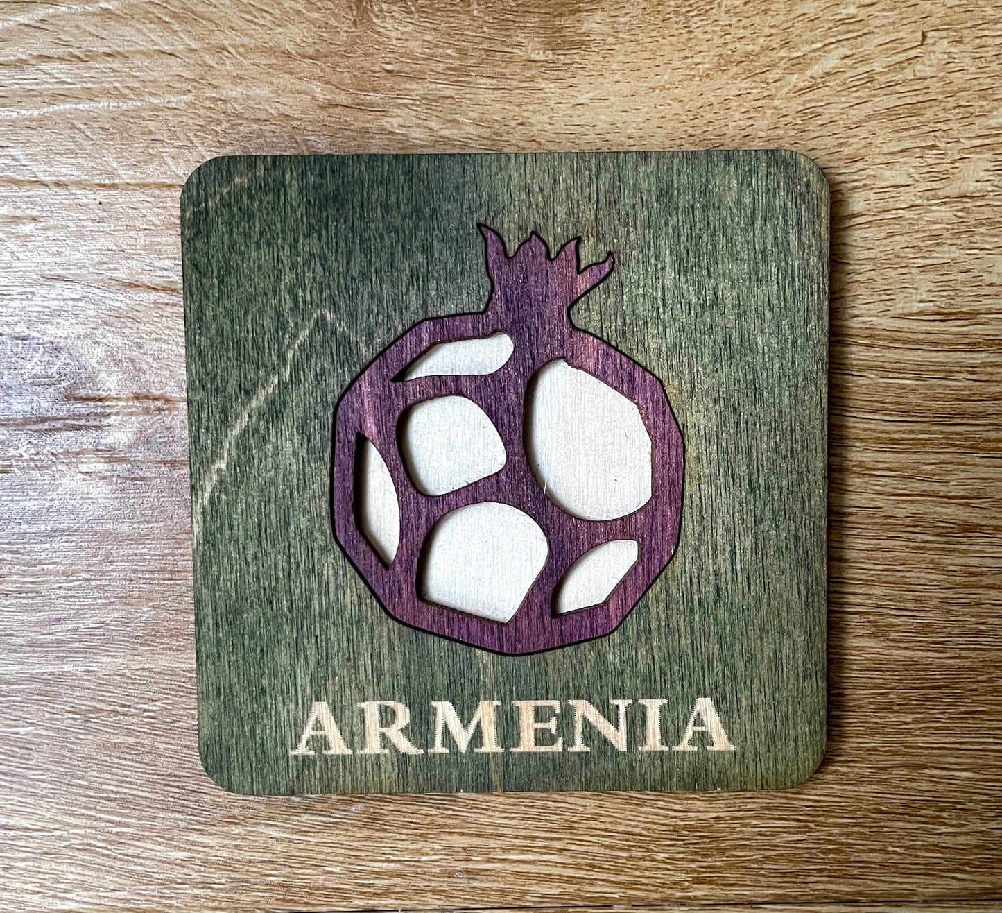 Geometric Pomegranate Coaster