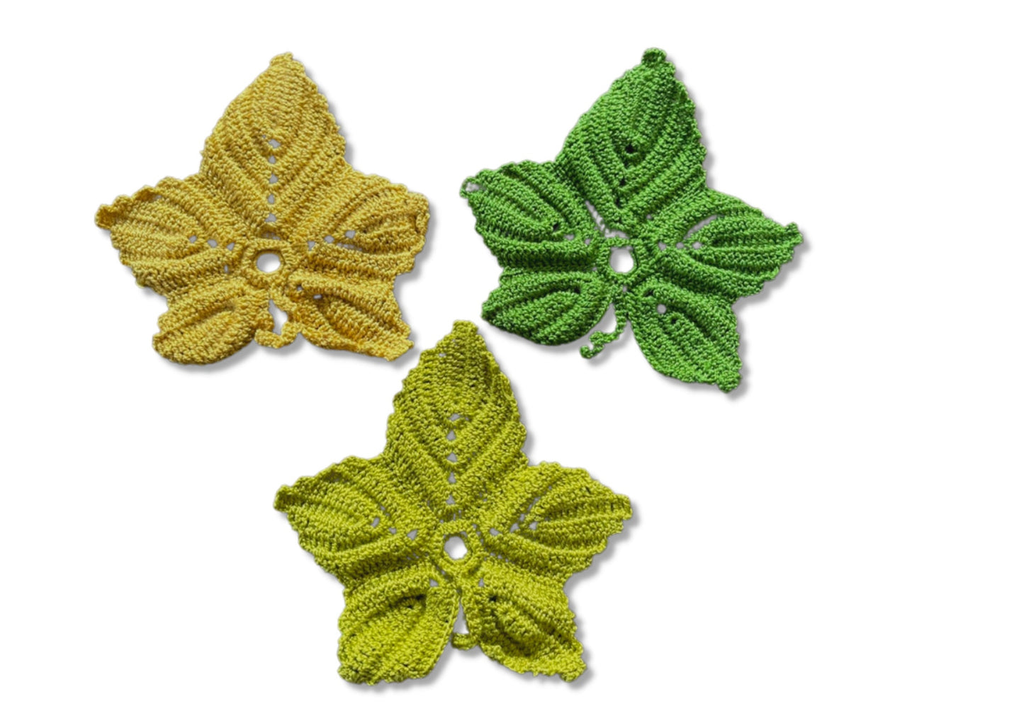 Grape Leaf Coasters, Set of 3