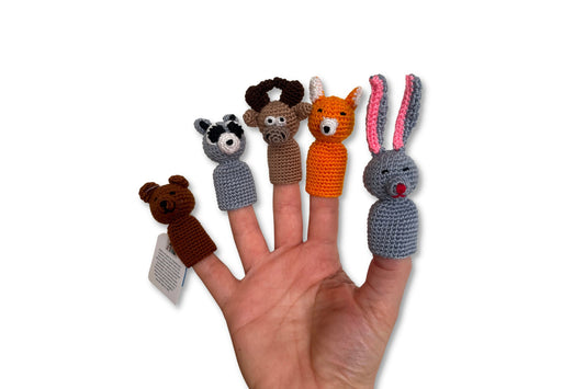 Woodland Forest Animal Finger Puppet Set